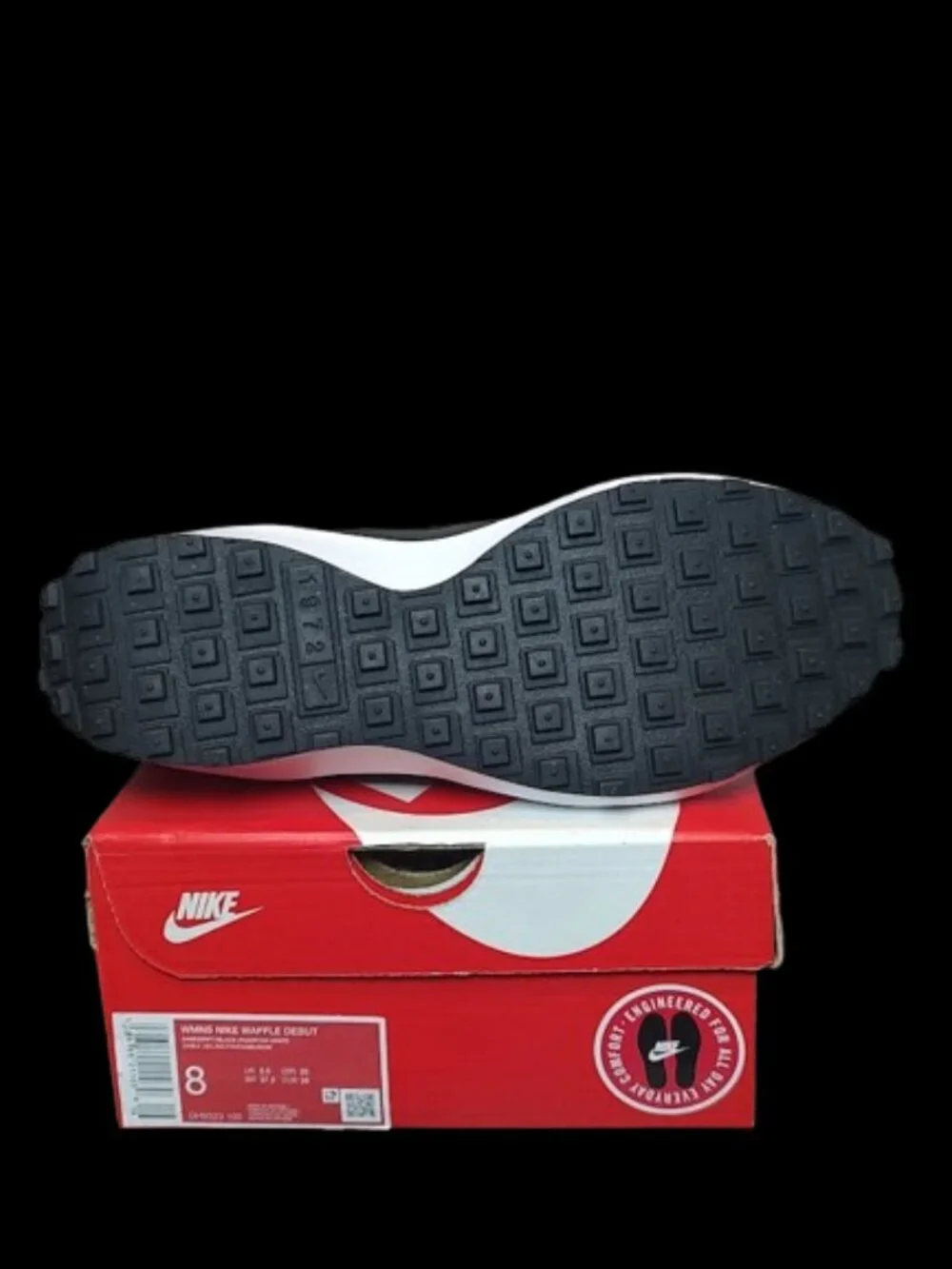 Nike Waffle Debut Sanddrift Black White DH9523-102 Women’s Size 8 Sneakers